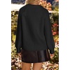 MEROKEETY Women’s Fall Long Sleeve Button Up Cardigan Sweater(Black)