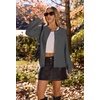 MEROKEETY Women’s Fall Long Sleeve Button Up Cardigan Sweater(Dark Grey)