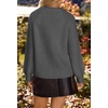 MEROKEETY Women’s Fall Long Sleeve Button Up Cardigan Sweater(Dark Grey)