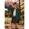 MEROKEETY Women’s Fall Long Sleeve Button Up Cardigan Sweater(Green)