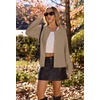 MEROKEETY Women’s Fall Long Sleeve Button Up Cardigan Sweater(Light Khaki)