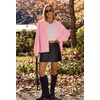 MEROKEETY Women’s Fall Long Sleeve Button Up Cardigan Sweater(Light Pink)