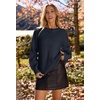 MEROKEETY Women’s Fall Long Sleeve Button Up Cardigan Sweater(Navy)