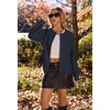 MEROKEETY Women’s Fall Long Sleeve Button Up Cardigan Sweater(Navy)