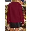 MEROKEETY Women’s Fall Long Sleeve Button Up Cardigan Sweater(Red)