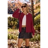 MEROKEETY Women’s Fall Long Sleeve Button Up Cardigan Sweater(Red)