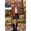 MEROKEETY Women’s Fall Long Sleeve Button Up Cardigan Sweater(Rust)