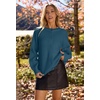 MEROKEETY Women’s Fall Long Sleeve Button Up Cardigan Sweater(Teal)