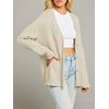 MEROKEETY Women’s Fall Trendy Oversized V Neck Cardigan Sweaters(Apricot)