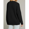 MEROKEETY Women’s Fall Trendy Oversized V Neck Cardigan Sweaters(Black)