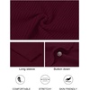 MEROKEETY Women’s Fall Trendy Oversized V Neck Cardigan Sweaters(Burgundy)