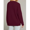 MEROKEETY Women’s Fall Trendy Oversized V Neck Cardigan Sweaters(Burgundy)