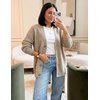 MEROKEETY Women’s Fall Trendy Oversized V Neck Cardigan Sweaters(Cashmere)