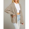 MEROKEETY Women’s Fall Trendy Oversized V Neck Cardigan Sweaters(Cashmere)
