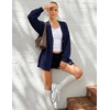 MEROKEETY Women’s Fall Trendy Oversized V Neck Cardigan Sweaters(Navy)