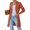 MEROKEETY Women’s 2026 Fall Lightweight Button Up Long Cardigan Sweater(Brown)