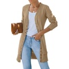 MEROKEETY Women’s 2026 Fall Lightweight Button Up Long Cardigan Sweater(Khaki)