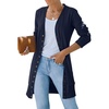 MEROKEETY Women’s 2026 Fall Lightweight Button Up Long Cardigan Sweater(Navy)
