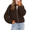 MEROKEETY Womens Fall Cardigan Sweaters for Women Long Sleeve Chunky Jacket(Coffee)