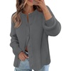 MEROKEETY Women’s Fall Long Sleeve Button Up Cardigan Sweater(Dark Grey)