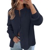 MEROKEETY Women’s Fall Long Sleeve Button Up Cardigan Sweater(Navy)