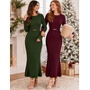 MEROKEETY Women’s Fall Long Sleeve Bodycon Wear to Work Sweater Dress 2026(Armygreen)