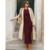 MEROKEETY Women’s Fall Long Sleeve Bodycon Wear to Work Sweater Dress 2026(Burgundy)