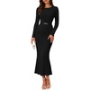 MEROKEETY Women’s Fall Long Sleeve Bodycon Wear to Work Sweater Dress 2026(Black)