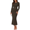 MEROKEETY Women’s Fall Long Sleeve Bodycon Wear to Work Sweater Dress 2026(Coffee)