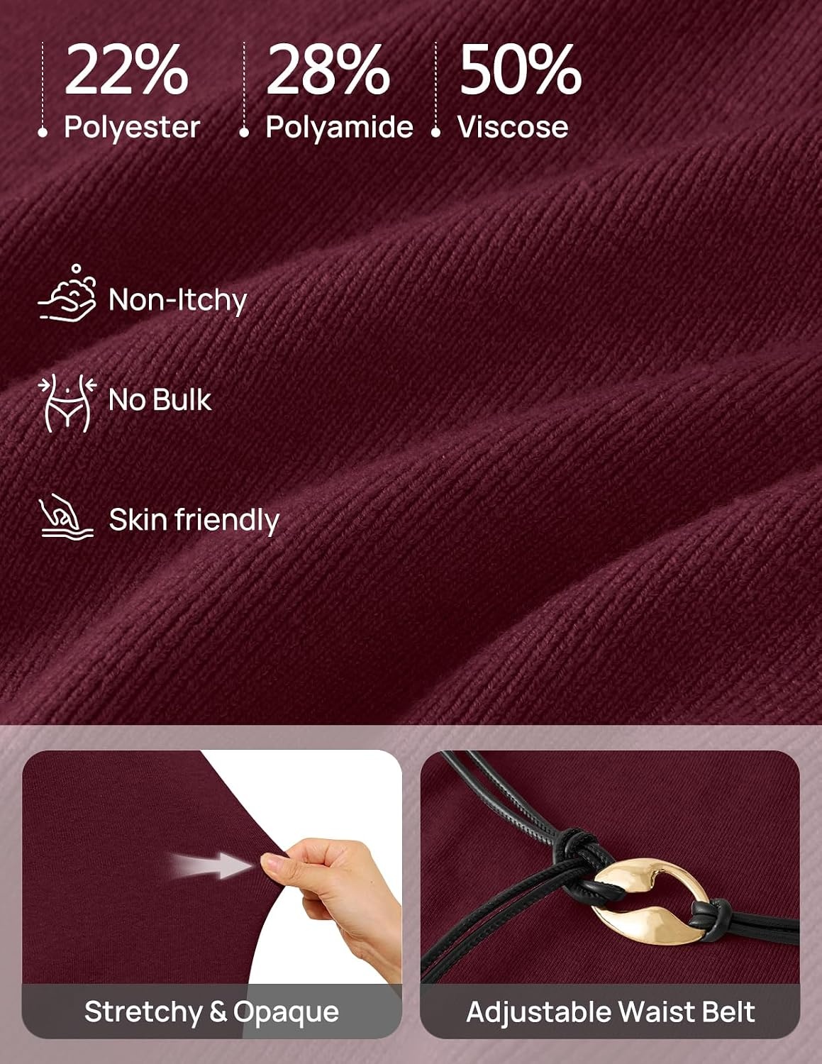 image:imageMEROKEETY Womens Fall Sweater Dress 2026 Winter Long Sleeve Midi DressesBurgundy
