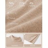 MEROKEETY Womens Fall Casual Turtleneck Oversized Chunky Knit Sweater Dress(Khaki)