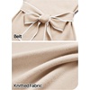 MEROKEETY Women’s Fall Long Sleeve Bodycon Tie Waist Midi Sweater Dress(Apricot)