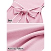 MEROKEETY Women’s Fall Long Sleeve Bodycon Tie Waist Midi Sweater Dress(Lightpink)