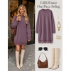 MEROKEETY Women’s Fall Long Sleeve Lace Oversized Casual Knit Sweater Dress(Greypurple)