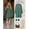 MEROKEETY Women’s Fall Long Sleeve Lace Oversized Casual Knit Sweater Dress(Sage)