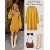 MEROKEETY Women’s Fall Long Sleeve Lace Oversized Casual Knit Sweater Dress(Turmeric)
