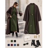MEROKEETY Women’s Fall Sweater Dress 2026 Winter Long Sleeve Midi Dresses(Army)