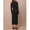 MEROKEETY Women’s Fall Sweater Dress 2026 Winter Long Sleeve Midi Dresses(Black)