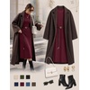 MEROKEETY Women’s Fall Sweater Dress 2026 Winter Long Sleeve Midi Dresses(Burgundy)