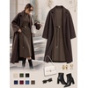 MEROKEETY Women’s Fall Sweater Dress 2026 Winter Long Sleeve Midi Dresses(Coffee)
