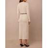 MEROKEETY Women’s Fall Sweater Dress 2026 Winter Long Sleeve Midi Dresses(Oatmeal)